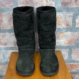 UGG Black Suede Moccasin Boots